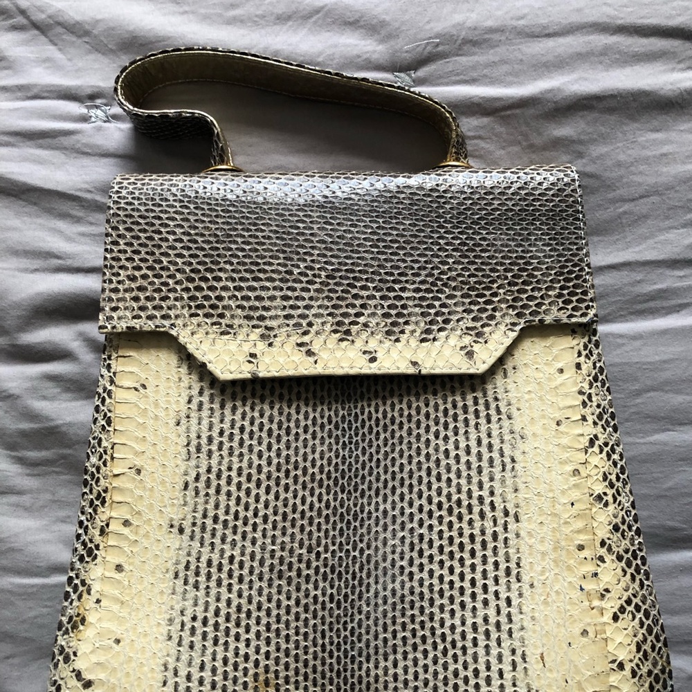 Rare vintage real snake skin bag - Picture 3 of 5